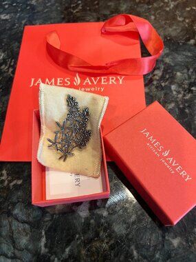 Retired James Avery Bluebonnet Sterling Silver Vintage Brooch Pin